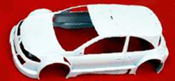 Ninco 80863 Renault Megane Trophy white body kit (C)